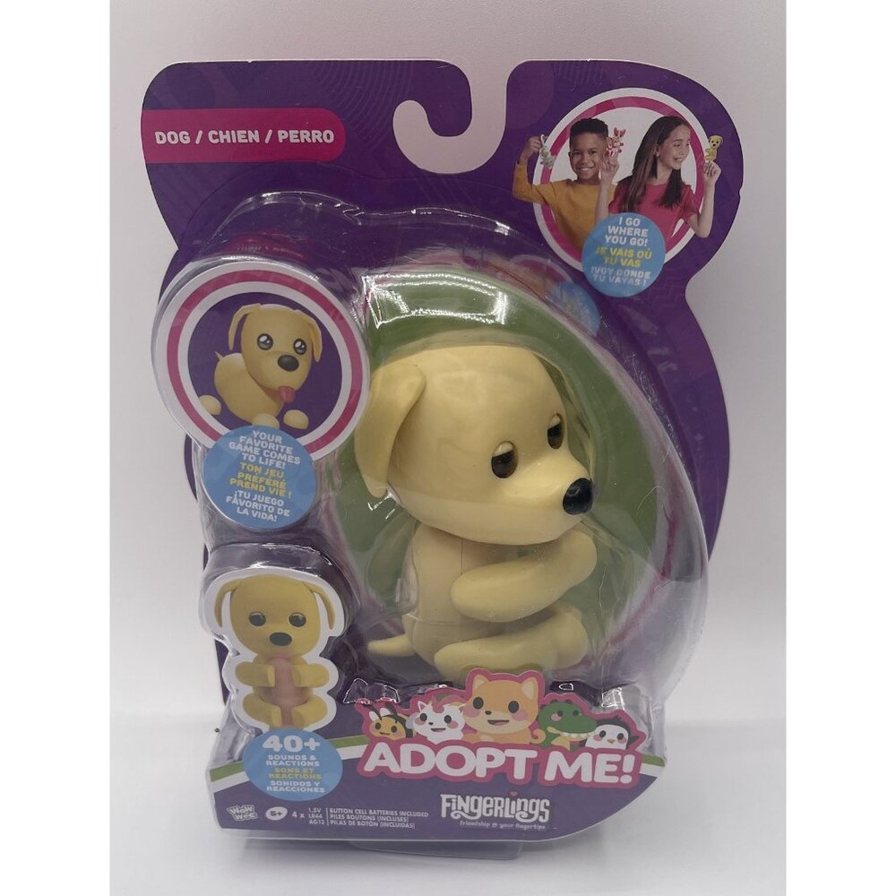 Fingerlings‎ Adopt Me! Dog, Interactive Pet with 40+ Sounds & Reactions
